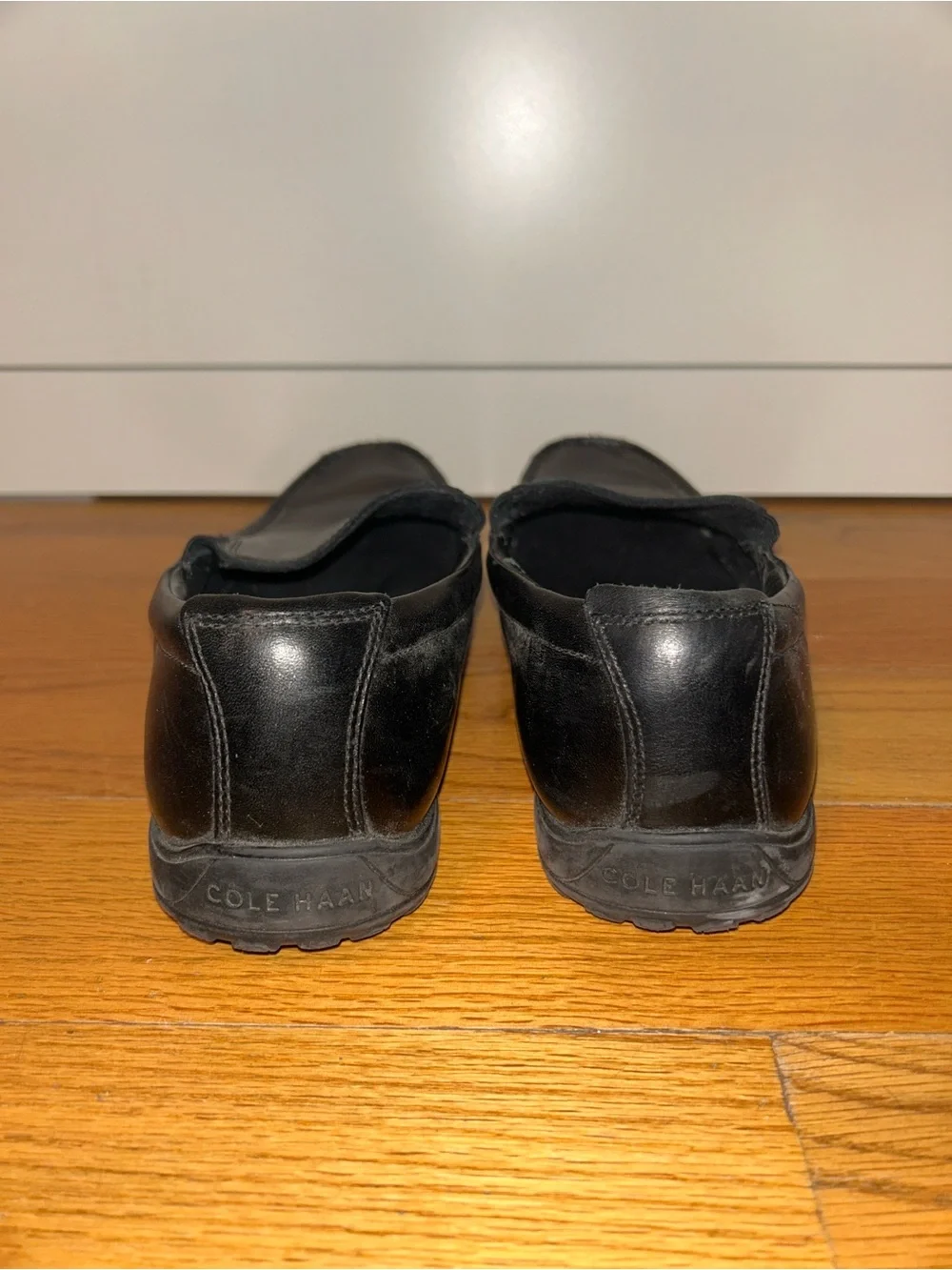 Cole Haan Black Leather Slip-On Loafers